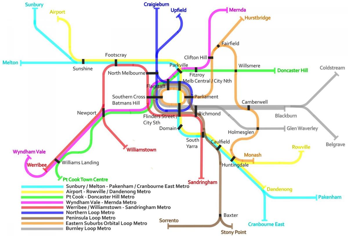 metro train Melbourne peta