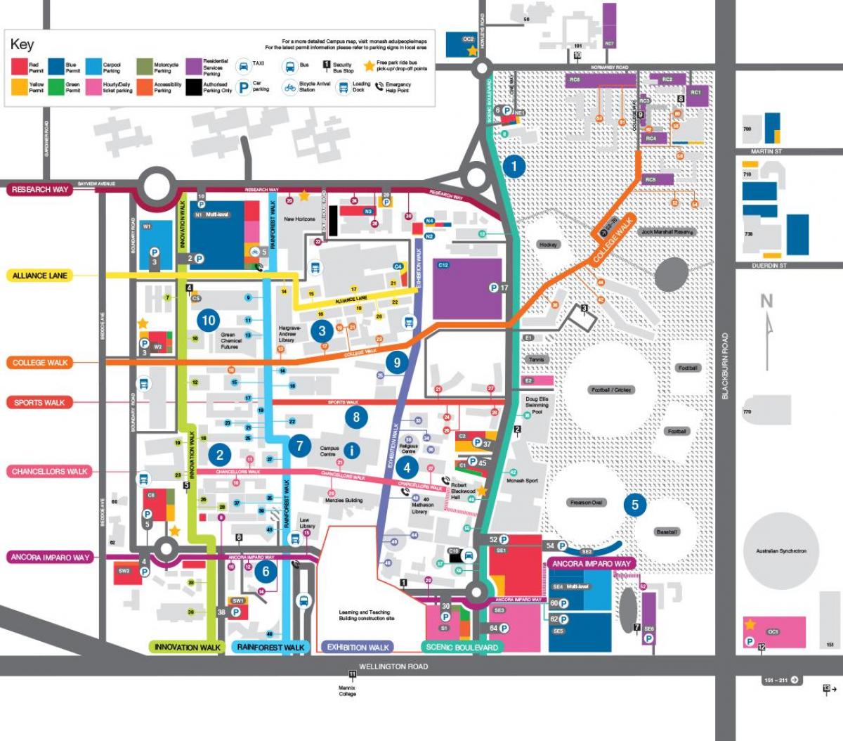 peta dari Monash university