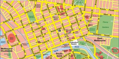 Peta dari cbd Melbourne