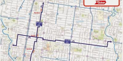 Peta dari Melbourne bike share