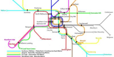 Metro train Melbourne peta