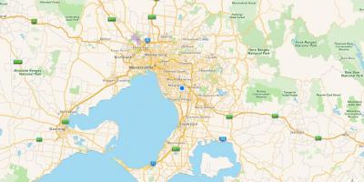 Peta dari Melbourne dan pinggiran kota