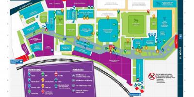 Peta dari Melbourne Showgrounds.
