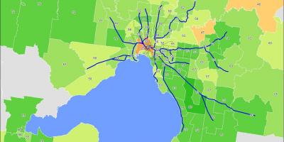Peta dari Melbourne cbd