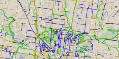 Jalur sepeda di Melbourne peta