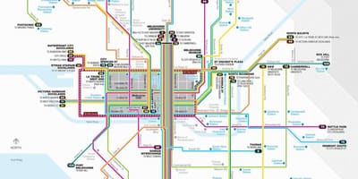 Melbourne jaringan trem peta